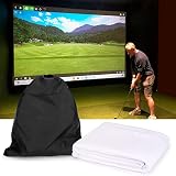 JTYMZYY Indoor Golf Simulator, Impact Screen Display Projector Screen for Golf Training Projection Screen, Skills...