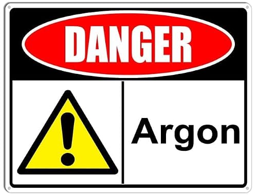 peiyeety Danger Sign Argon Aluminum Tin Sign for Home Coffee Bar Wall Decor 12x16 Inches
