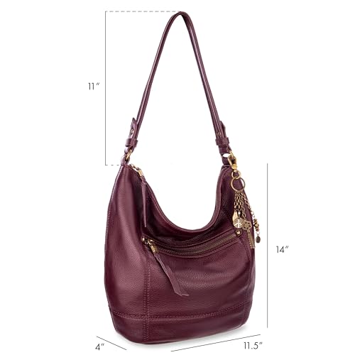 Image of The Sak Sequoia Hobo Bag - Premium Large Leather Women's Handbag for Everyday & Travel - Durable Purse With Zipper Pocket