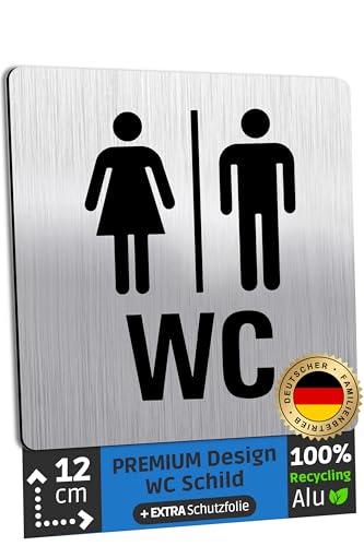 SCHILDERBOXX WC Schild Selbstklebend - Toilettenschild Damen und Herren