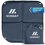 NORDMUT® Leichtes Sitzkissen Outdoor faltbar - Komfortable Sitzunterlage Outdoor - Wasserdichtes Sitzkissen mit zuverlässigen Schutz vor Kälte & Schmutz für Camping, Wandern oder Stadion