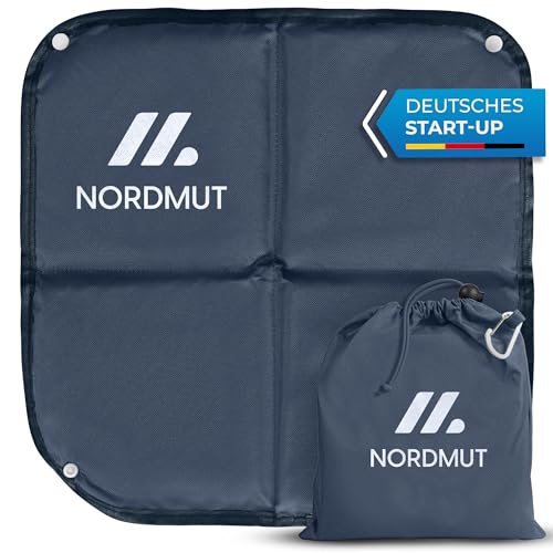 NORDMUT® Leichtes Sitzkissen Outdoor faltbar - Komfortable Sitzunterlage Outdoor - Wasserdichtes Sitzkissen mit zuverlässigen Schutz vor Kälte & Schmutz für Camping, Wandern oder Stadion