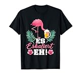 Es eskaliert eh Flamingo Spruch Design für Karneval und die Tanzfläche.