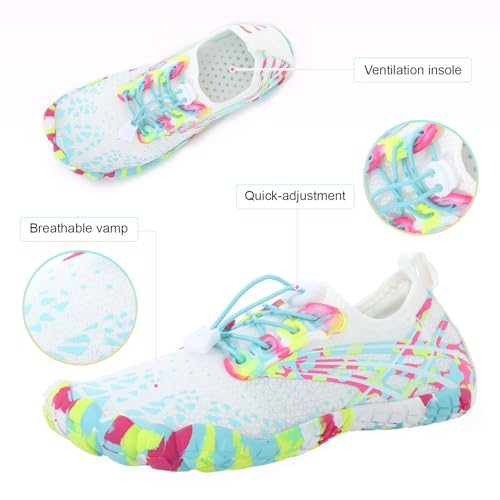 KUANG! Womens Mens Water Shoes Athletic Hiking Quick Dry Barefoot Aqua Swim Sport Shoes with Drainage2