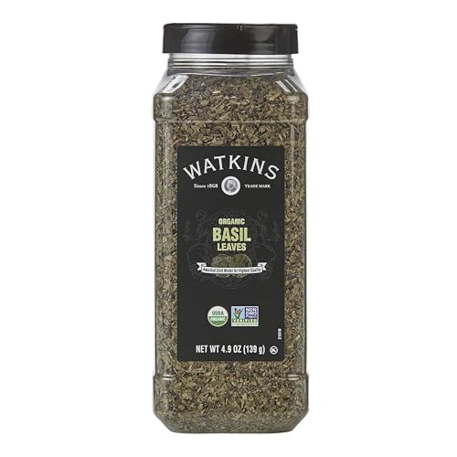 Watkins Gourmet Spice Organic Basil Bulk Food Service Size 4.9 oz (Pack of 1)