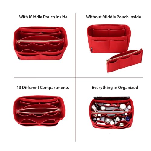Image of Purse Organizer Insert, Handbag & Tote Organizer, Bag in Bag, Perfect for Speedy Neverfull and More