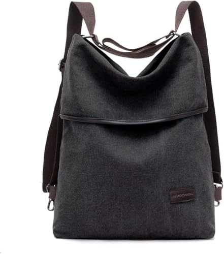 Ruschen Rucksack Damen/Handtasche Damen aus hochwertigem Canvas, Retro Rucksäcke Damen...