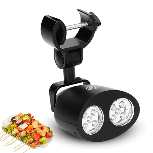Changor Luce per Barbecue LED, resistente alle alte temperature, morsetto regolabile a forma di C, 3 marce, interruttore touch con cacciavite per Campeggio Giardino Cucina