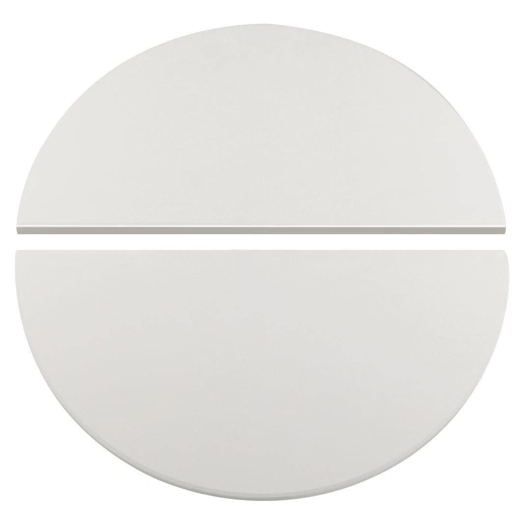 Photo 1 of 15 inch Half Moon Ceramic Heat Deflector Plates for Kamado Joe Classic I, II, III,Big Green Egg Grill parts, 2-Pack,White