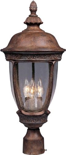 Maxim Knob Hill DC-Three Light Outdoor Pole/Post Mount in European style-13 Inches Wide by 28 inches high
