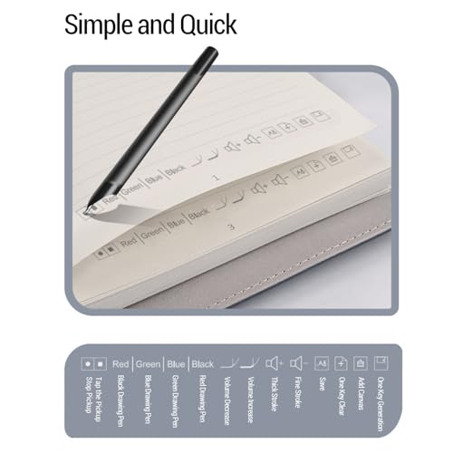 Luqeeg Digital Notebook with Pen, Real Time Digitization Sync Convert to Text BT Electronic Notebook with Smart pens, tech Gadgets | Digital Writing pad for Note Taking (Blue)