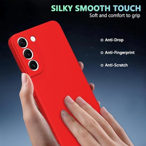 ULXITEYU Soft TPU Slim Case for Samsung Galaxy S21 FE, Lightweight, Snug Fit, Drop-Resistant, Shock-Absorbent, Scratch-Resistant, Red - image 6