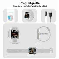 Smartwatch Damen Herren, 1.83" HD Fitness Tracker mit Schrittzähler/Blutdruckmessung/Pulsuhren/Telefonfunktion, Schlaftracker, 120+ Sportmodi, IP68 Wasserdicht Fitnessuhr&Sportuhr für Iphone Android – Ansicht 8