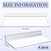 4 Pack 4 x 10 Inch Slatwall Shelves Hanging Accessories Clear Slatwall Shelf Plastic Shelves for Wall, Home Shoe Stores Boutiques Supplies (Clear)