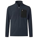 M MAELREG Quarter Zip Pullover Men Classic Golf Sweatshirt Dry Fit Soft Warmth Mens 3/4 Zip Pullover for Fall Navy