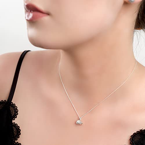HENRYKA Collier hérisson en Argent Sterling 925 - Chaîne de 18 Pouces | Cadeaux hérisson | Bijoux Animaux | Pendentif forêt – vue 4