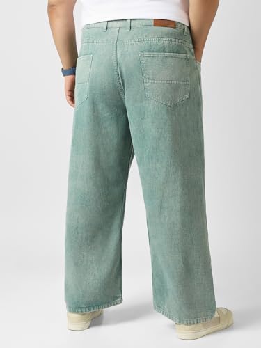 Image of Urbano Plus Men's Loose Baggy Fit Washed Jeans Non-Stretchable