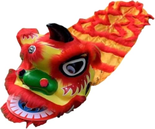 GJHGNFRDK Danza del dragón chino León, Accesorios for danza del león y dragón, 9 pulgadas, multicolor, Año Nuevo chino, deportes al aire libre(Rosso)