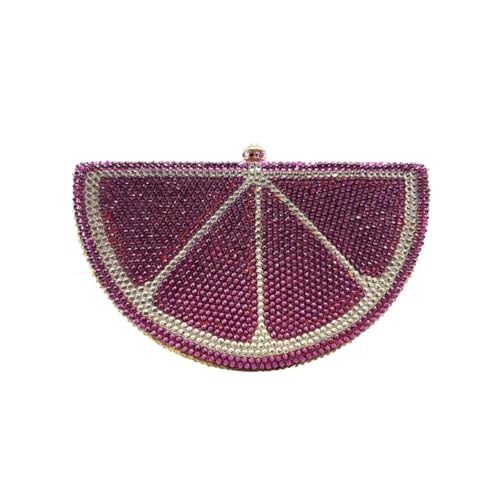 Image of Women Cute Fruit Evening Clutch Sparkling Rhinestones Purse Crystal Banquet Prom Shoulder Bag