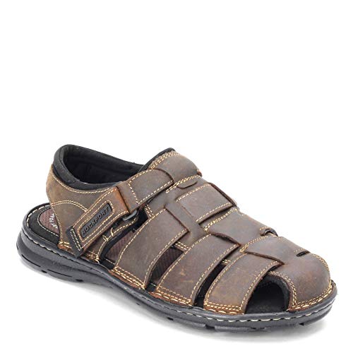 Rockport mens Darwyn Fishermen Fisherman Sandal, Brown Ii Leather, 9.5 US