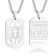 First Communion Gifts for Boys - Football Bible Verse Cross Necklace for Men Stainless Steel Religious Gift Football First Communion Baptism Religious Sports Birthday Gifts Jewelry for Kids Boys Men Teens Boyfriend Husband