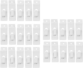 DBM IMPORTS Single Notch Hook Slatwall Hooks, White, 25 Pc Set