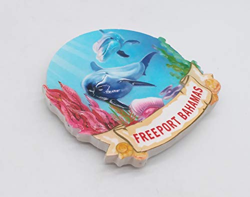 Imán decorativo cuadrado de resina 7x7 cm Freeport miniatura 3