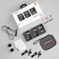 comica BoomX-D2 Pro kabelloses Krawattenmikrofon, 2,4 G, Dual-Kanal, kabelloses Mikrofonsystem mit internem Speicher 16 G, Wireless Go Mikrofon für Interview YouTube Vlog TikTok – Ansicht 8