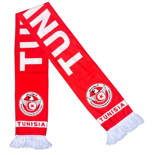 ISFIBA World Cup 2026 Soccer Scarf – 48 Teams All Teams Double-Sided Print Knit Fan Scarf Unisex (Tunisia)