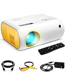 Mini Projector, ARTSEA 1080P Supported 4500L Portable Projector for Outdoor Movie, LED Pico Video Projector for Home Theater, Phone Projector Compatible with HDMI, USB, TV, Laptop, iOS and Android