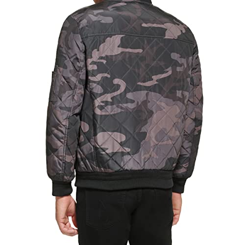 Image of Calvin Klein Men's Quilted Zipper Detail Flight Jacket