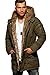 Produktbild behype. Herren Winter-Parka Winter-Jacke mit Kunstfell & Kapuze Biker 55-1790 Khaki M