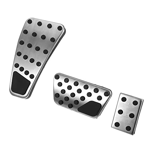 X AUTOHAUX 3pcs Brake Pedal Pad Gas Accelerator Pedal Cover Clutch Pedal Cover for Dodge for Ram 2011-2018