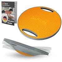 DH FitLife Balance Board, Wackelbrett, Balance Pad mit Griffen, extra groß Ø 42cm, max. 200 KG, Gleichgewichtstrainer, Fitness Balance-Board Erwachsene