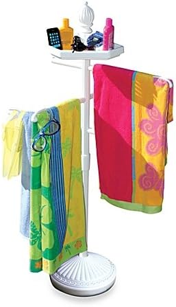 Outdoor Pool and Spa Towel Valet (white)