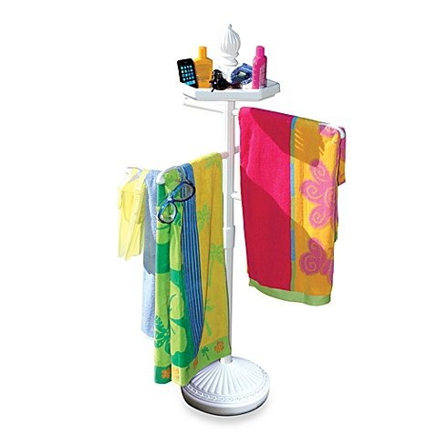 Outdoor Pool and Spa Towel Valet (white)