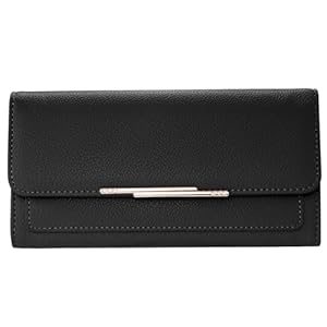 Geldbörse Damen Große Kapazität, Portemonnaie Damen mit RFID, Portmonee Damen Gross PU Leder, Geldbeutel Damen Tri-Fold mit vielen Fächern