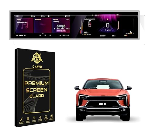 Image of OHAYO Military Strength Screen Protector For NEW MAHINDRA BE 6 9H+ Hardness, Strong Protection, Full Screen Edge-to-Edge Cover, Scratch Resistant, Bubble-Free Install, Ultra HD Clarity,With installation kit