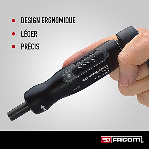 FACOM Drehmomentschrauber mit MIKROMETER 0,5-2,5 Nm, 1 Stück, A.402