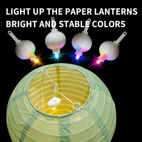 Image of 24 Pack Mini LED Lights for Paper Lanterns, Multicolor Hanging Lights | Waterproof, 36-Hour Battery Life, Battery Operated for Weddings, Camping, Christmas, Parties, Balloons & Lanterns