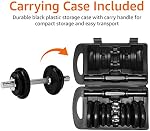 Amazon Basics Adjustable Dumbbell Hand Weight Set, 17.2 Kilograms, Black