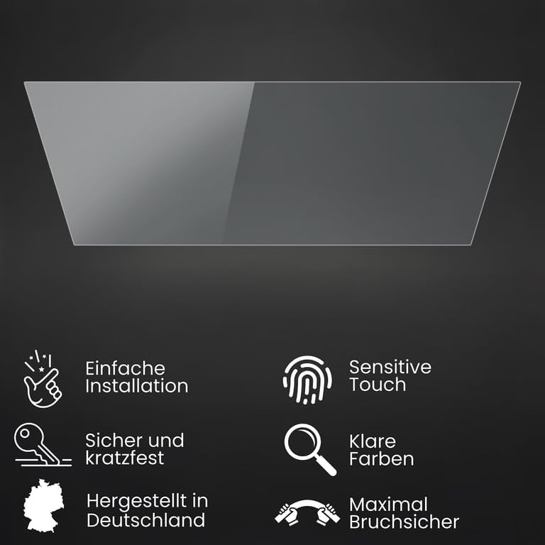 Bruni Screen Protector compatible with DeLonghi PrimaDonna Class ECAM556.55.W Protector Film, crystal clear Protective Film (2X)