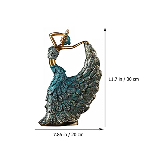Veemoon Couples Gifts Classical Peacock Dancer Of 2 Peacock Dancer Figurine Dancer Miniature Statue Figure Sculpture Model Dancing Sculpture Beauty Handicraft Home Home Decor #TOP7