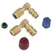 R134a AC Valve Core Conversion Kit, 6-Piece Set with Removal Tool & Seal Caps for Automotive A/C Repair and Maintenance