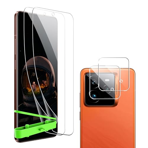 zZjoOoj Protector de pantalla para Realme GT 7 Pro, 2 protectores de pantalla flexibles de TPU y 2 protectores de cámara, antiarañazos, [HD Clear]