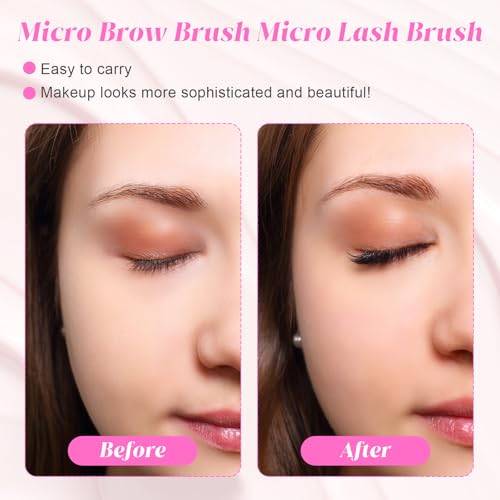 100 Stück Micro Augenbrauen Bürste Augenbrauen Pinsel Mit Kappe Tragbare Augenbrauen Lifting tools Laminier Wimpern Bürste Wimpernkamm Bürste Augenbrauen Und Wimpernlifting Werkzeuge