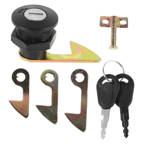 VINTORKY 1 Set Motorcycle Rear Luggage Trunk Lock with Hooks Heavy Duty Theft Electric Motorcycle Lock for Secure Storage and Easy Installation