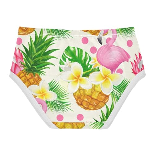 Cotton Girls Underwear Toddlers Tropical Pink Flamingos Panties for Girl Funny Kids Briefs Undies 2t2