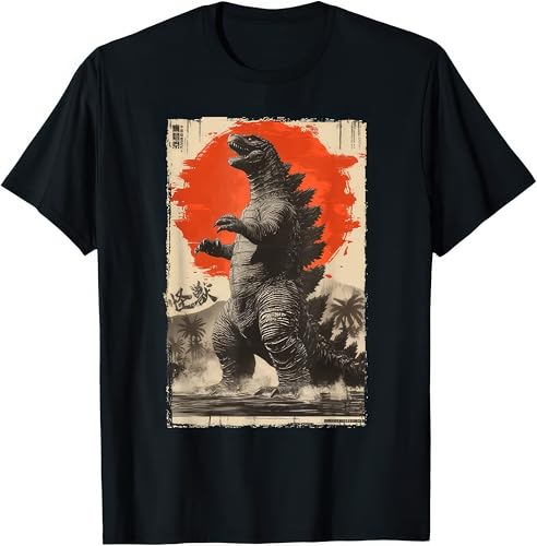 Retro Vintage Legendary Kaiju Japanese Kids Womens Mens T Shirt XXXL Black