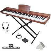 【電子ピアノスタンドセット】Longeye ロンアイ 電子ピアノ 88鍵盤とイス Amazon | 【木製電子ピアノスタンドセット 】Longeye ロンアイ 電子
